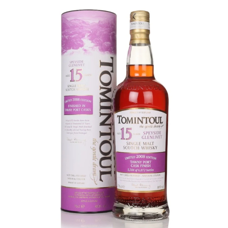Tomintoul 15 Year Old 2008 Tawny Port Cask Finish Single Malt Scotch Whisky | 700ML
