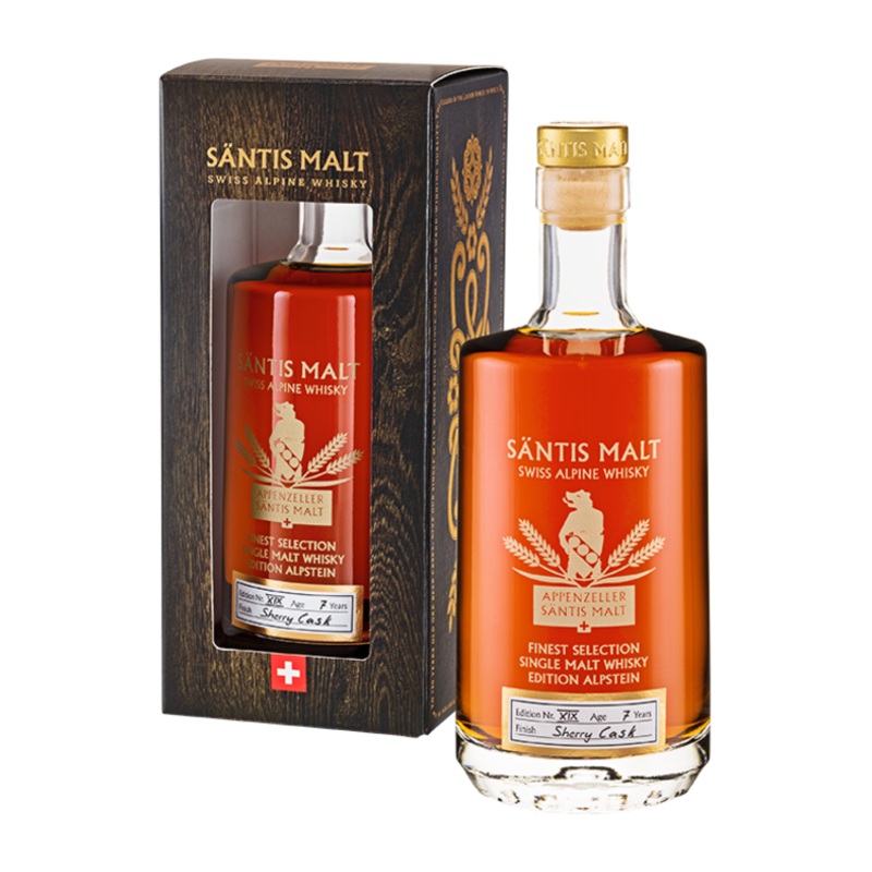 Santis Malt 7 Year Old, Edition Alpstein No. 19 Sherry Cask Finish Swiss Whisky | 500ML