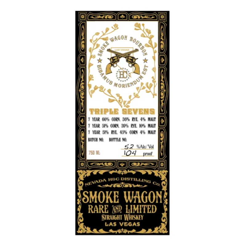 Smoke Wagon Triple Sevens Straight Whiskey