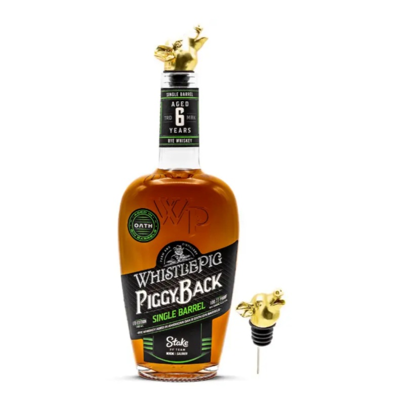WhistlePig PiggyBack Stake F1 Team Kick Sauber Single Barrel Limited Edition Pour Snout Rye Whiskey
