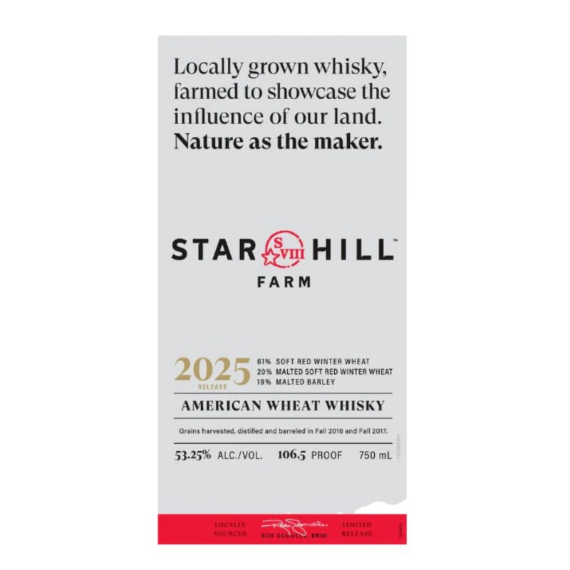 Star Hill Farm 2025 Release American Wheat Whiskey