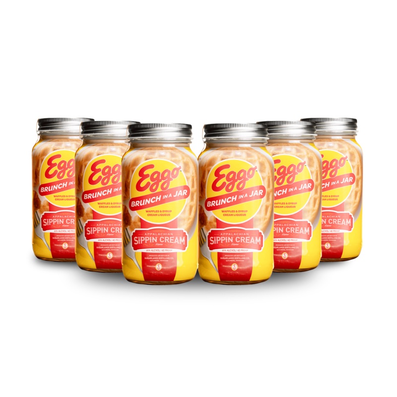 Sugarlands Shine | Eggo Nog Sippin Cream | Brunch in a Jar | Limited Edition 2023 | (6) CASE