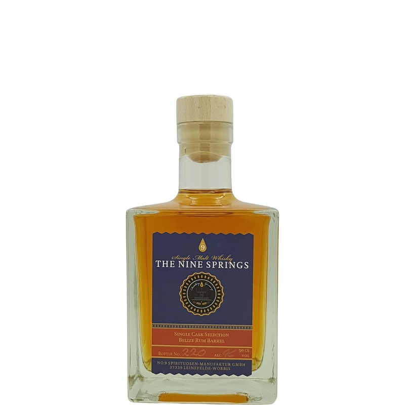 The Nine Springs Single Cask Selection Rum Barrel Single Malt Whisky | 500ML