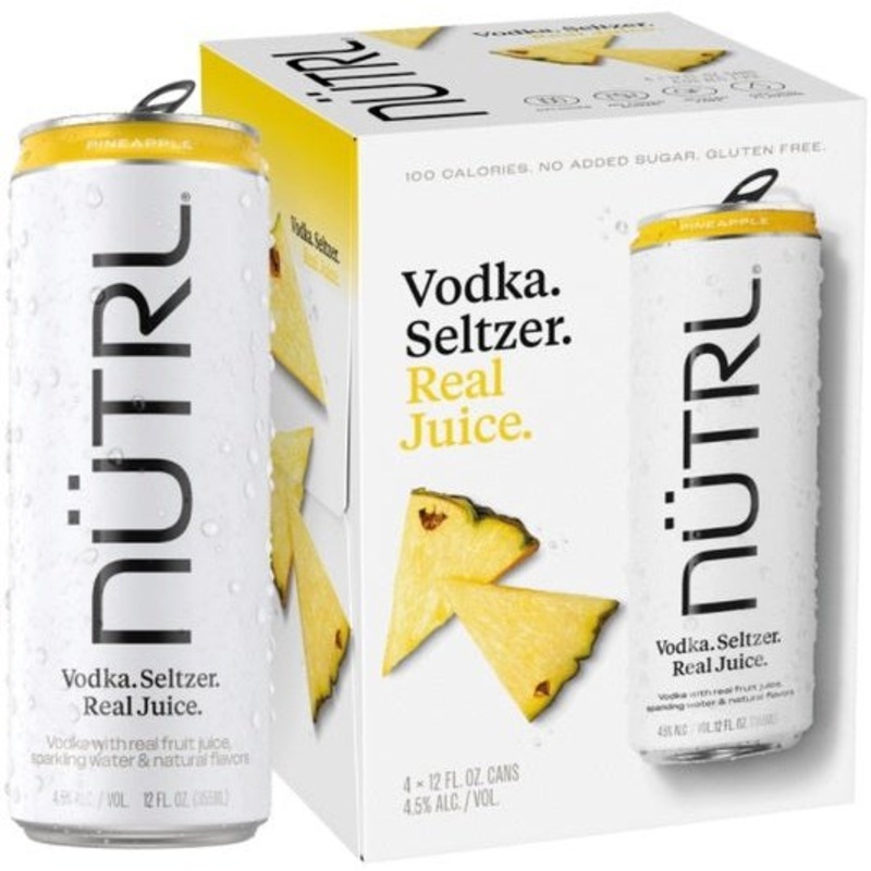 Nutrl Pineapple Vodka Seltzer Cocktail | 4x355ML