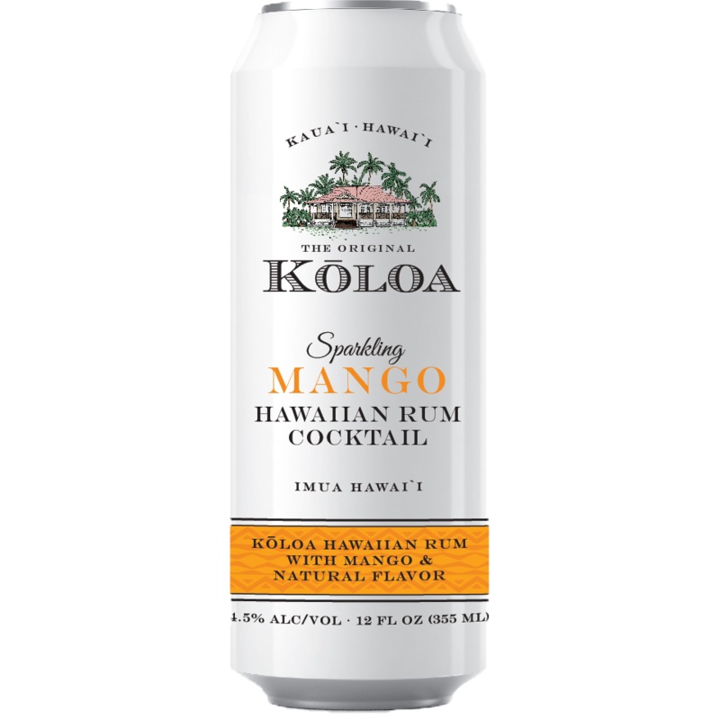 Koloa Rum Company Sparkling Mango Hawaiin Rum Cocktail | 4x355ML