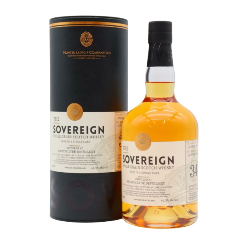 Strathclyde The Sovereign Single Cask 34 Year Old 1990 Vintage Single Grain Scotch Whisky | 700ML