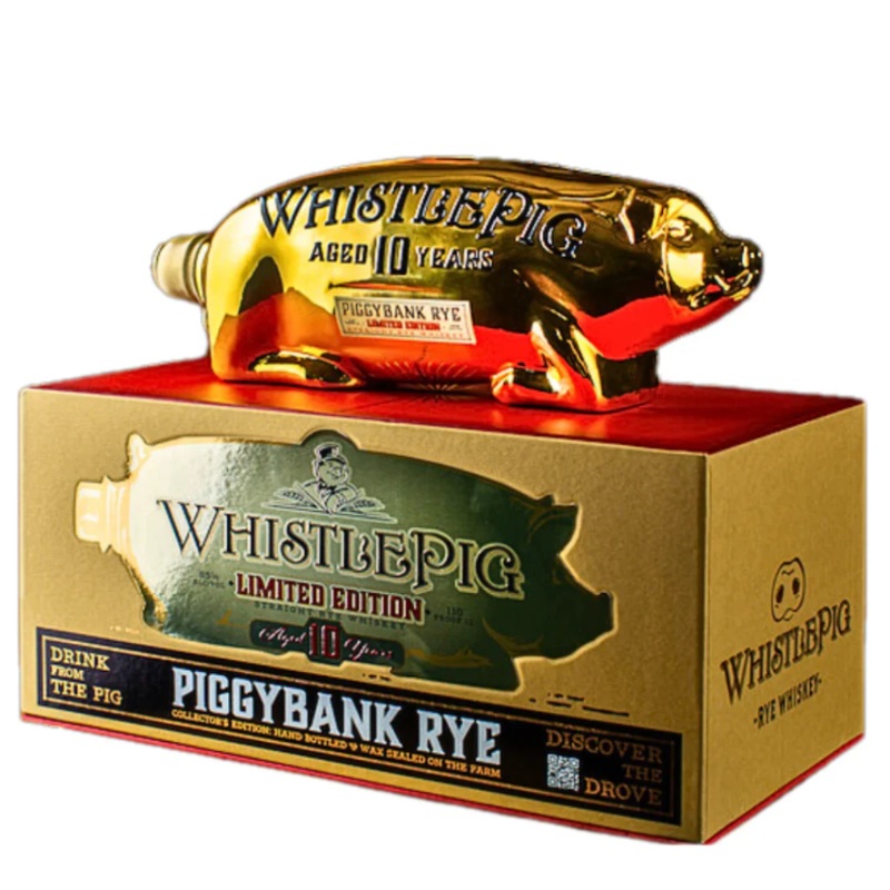 WhistlePig Piggybank Gold Limited Edition 10 Year Old Straight Rye Whiskey
