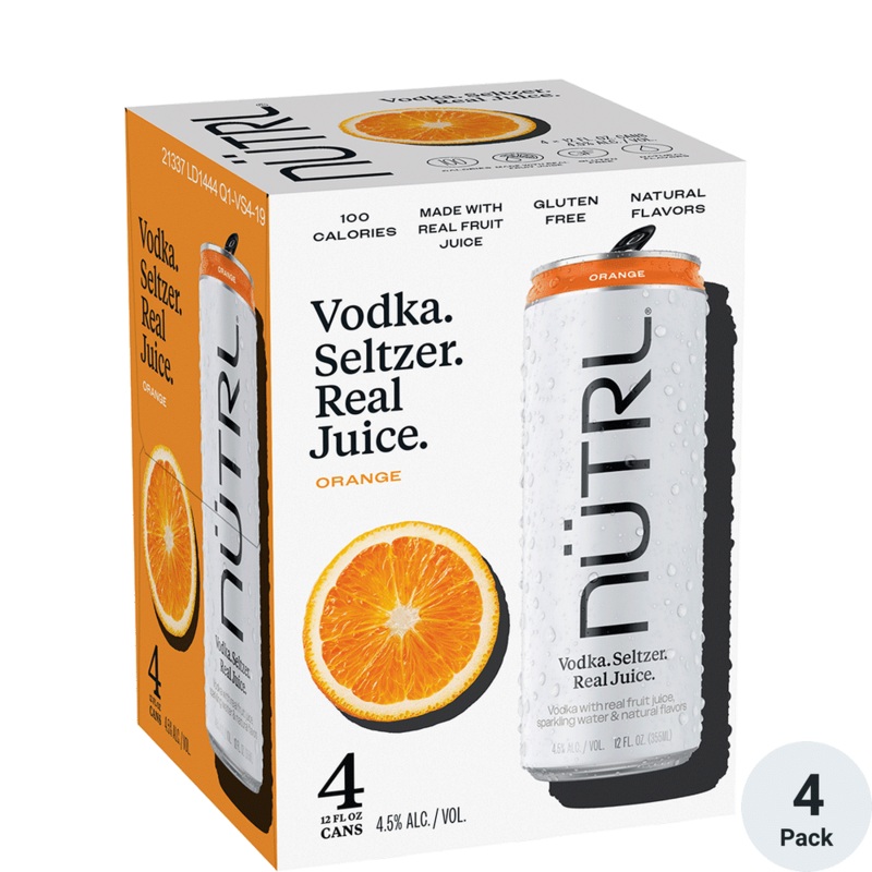 NUTRL Hard Seltzer Orange Cocktail | 4x355ML