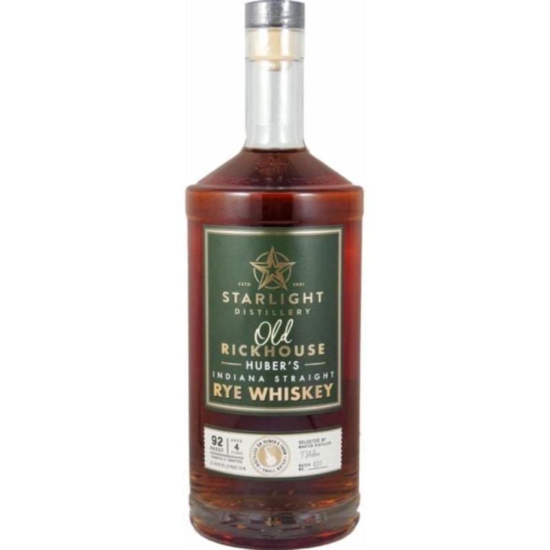Starlight Single Barrel Huber's Old Rickhouse Rye Whiskey