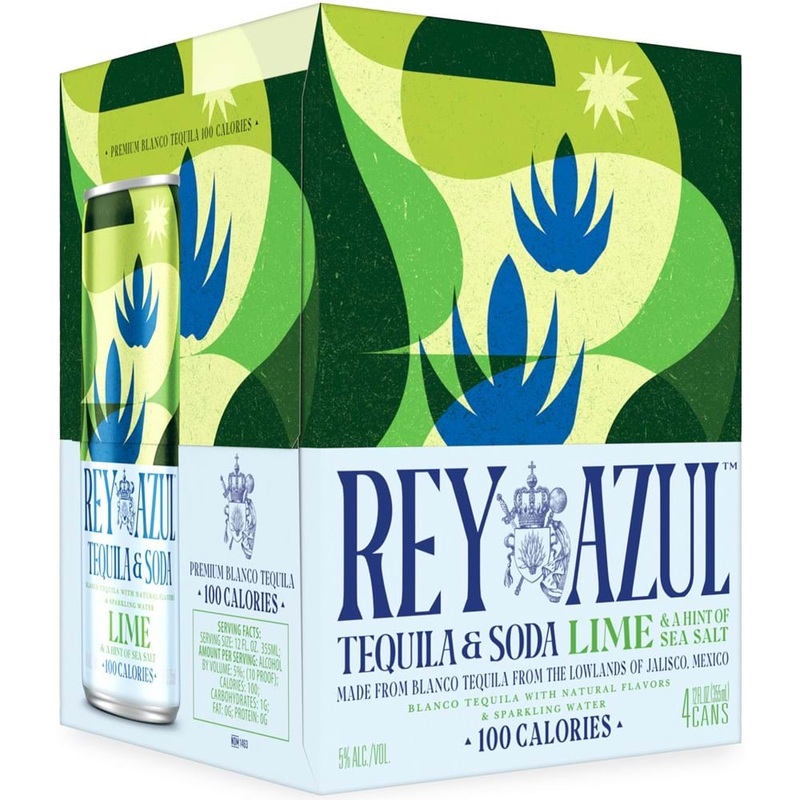 Rey Azul Tequila & Soda Lime Cocktail | 4x355ML