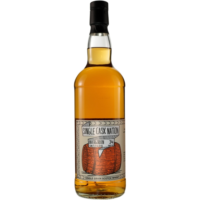 Single Cask Nation Invergordon 34 Year Old Single Grain Scotch Whisky