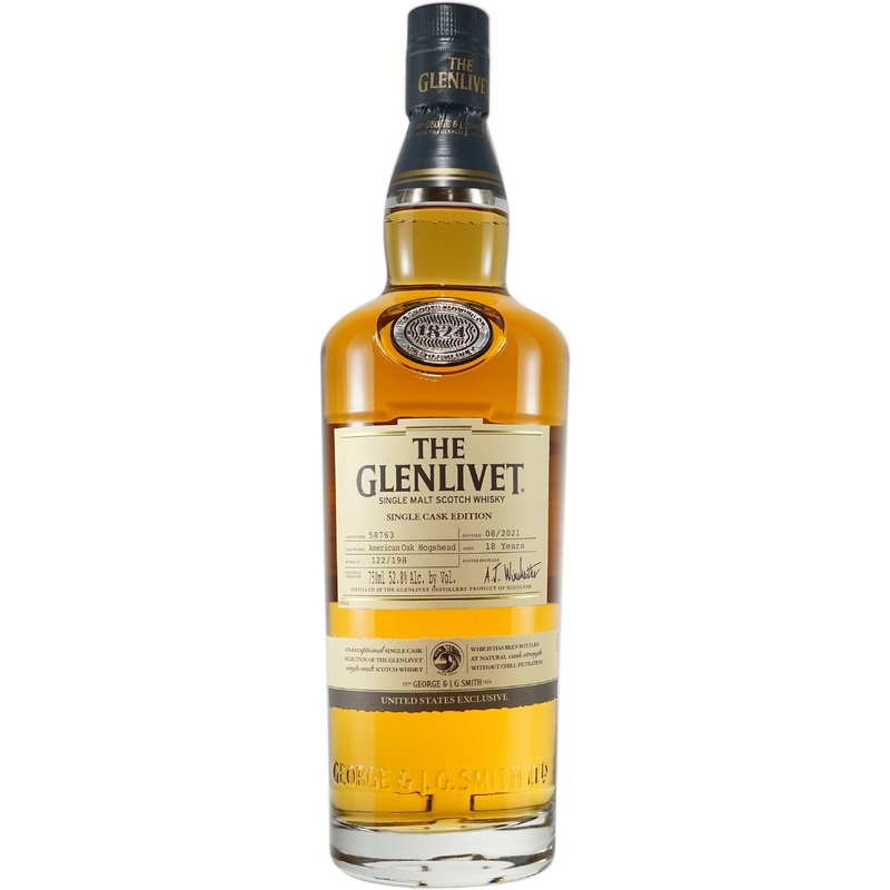 The Glenlivet 18 Year Old American Oak Hogshead # 58763 (2022) Scotch Whisky