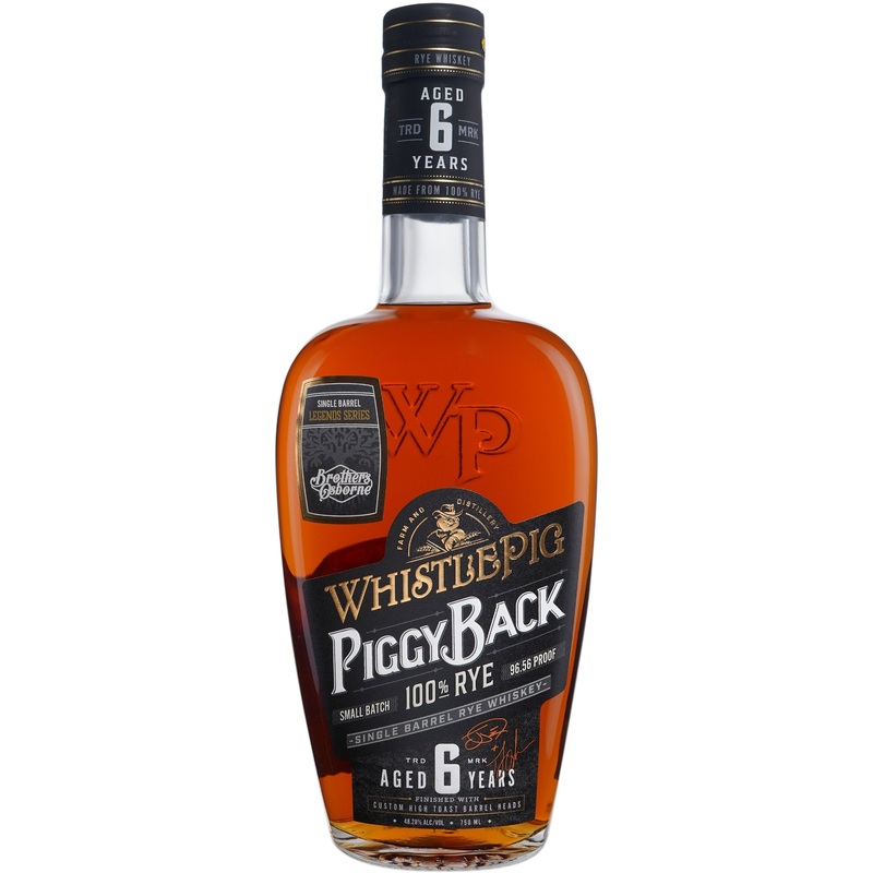 WhistlePig PiggyBack 6 Year Old Rye Brothers Osborne Barrel Whiskey