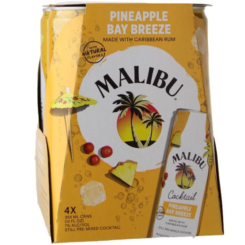 Malibu Pineapple Bay Breeze Cocktail | 4x355ML
