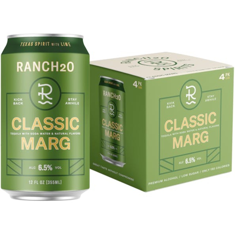 RancH2O Spirits Classic Margarita Cocktail | 4x355ML