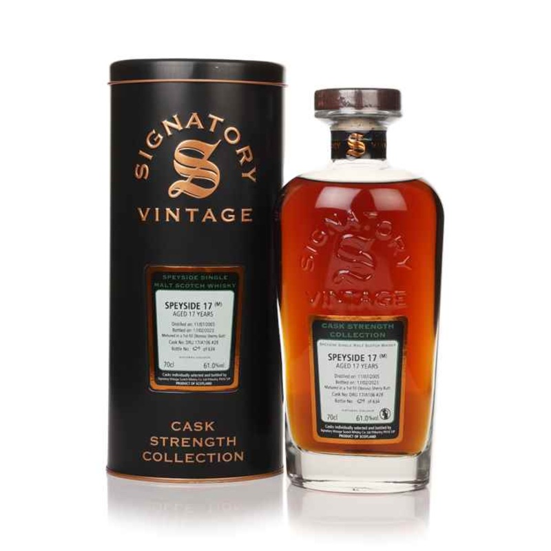 Secret Speyside 17 Year Old 2005 (cask DRU 17/A106 #28) - Cask Strength Collection (Signatory) Scotch Whisky | 700ML